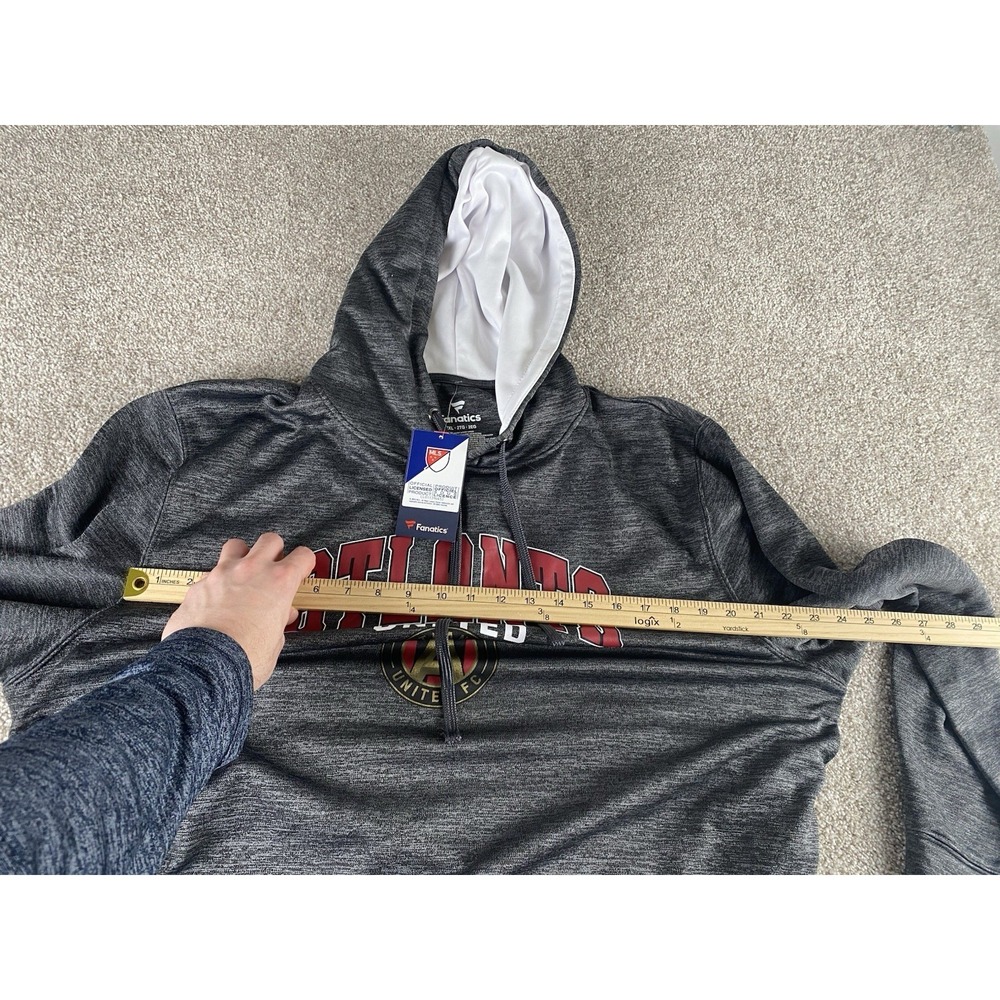 Fanatics Atlanta United FC Gray Hoodie Mens 2XL Performance Fleece Blend MLS - Picture 7 of 9